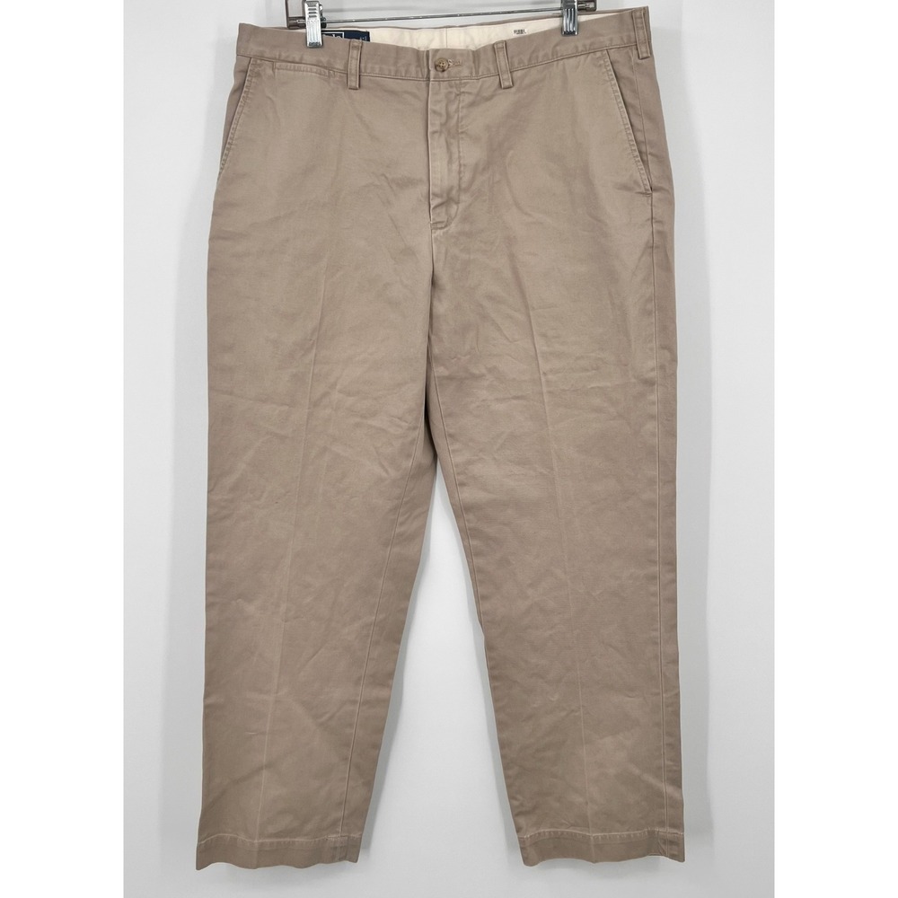 Polo Ralph Lauren Preston Pant Mens 38/32 Tan Khaki Cotton Chino Trousers